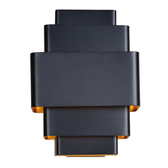 Moderne Design Wandlamp Zwart/Mat Goud | Artdelight Layers