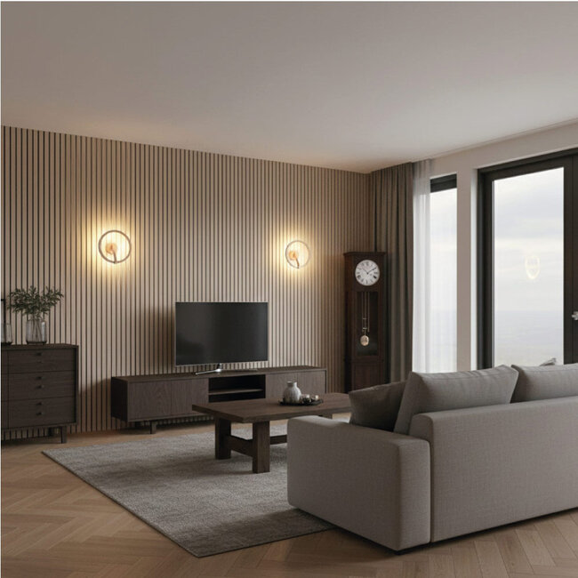 Moderne LED Design Wandlamp Donker Brons | Artdelight Oregon