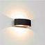 Moderne Ovale LED Wandlamp Zwart/Koper | Artdelight Sharp