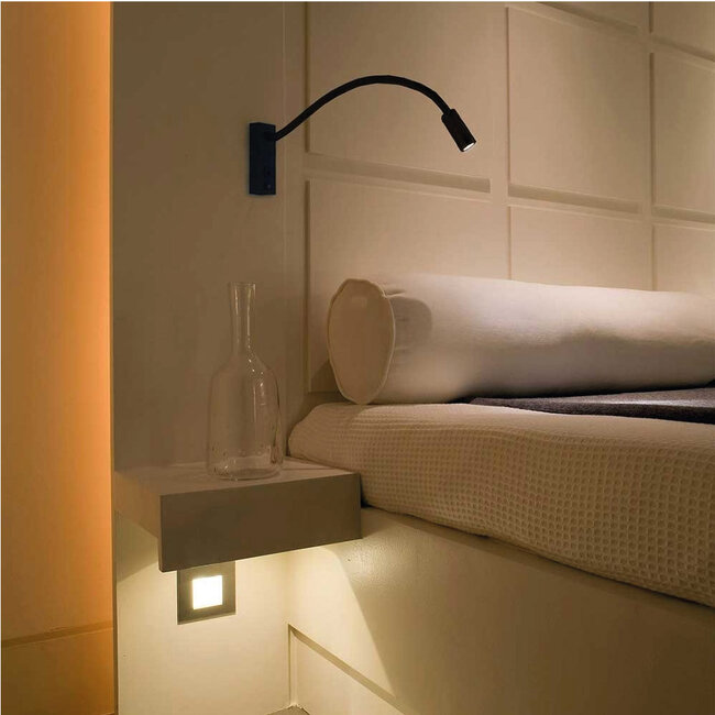 Bedlamp met USB aansluiting Zwart | Artdelight Easy LED