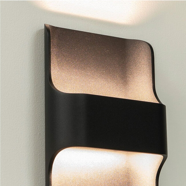 Industriële LED Design Wandlamp Zwart | Artdelight Dallas