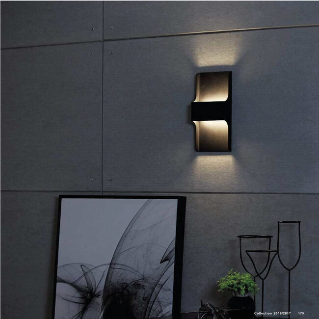 Industriële LED Design Wandlamp Zwart | Artdelight Dallas