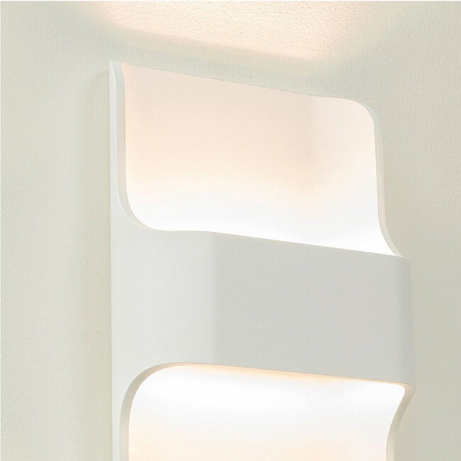 Industriële LED Design Wandlamp Wit | Artdelight Dallas