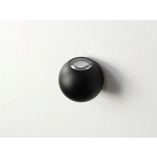 Ronde LED Design Wandlamp Zwart | Artdelight Denver