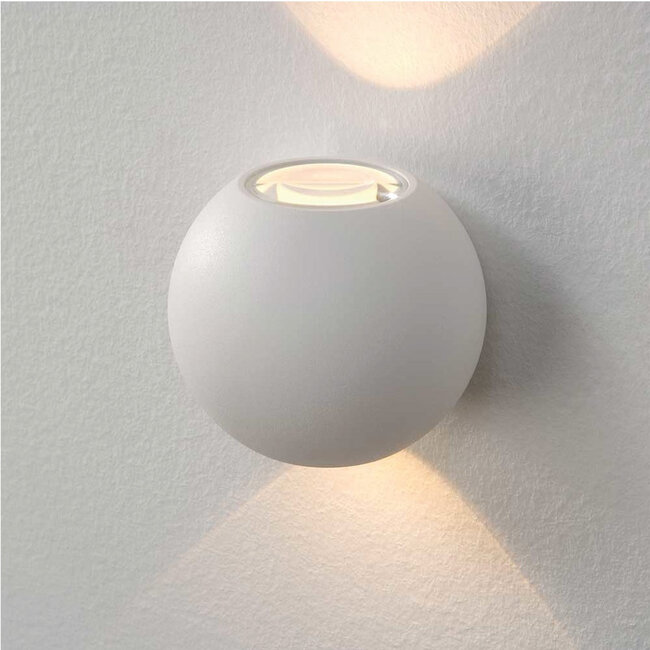 Ronde LED Design Wandlamp Wit | Artdelight Denver