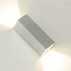 Moderne Rechthoekige LED Wandlamp 15cm Aluminium | Artdelight Vegas 150