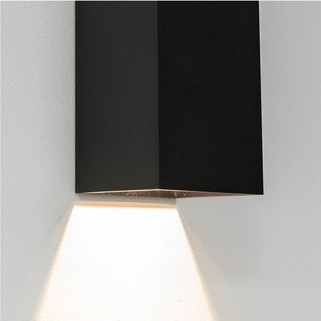 Moderne Rechthoekige LED Wandlamp 25cm Zwart | Artdelight Vegas 250