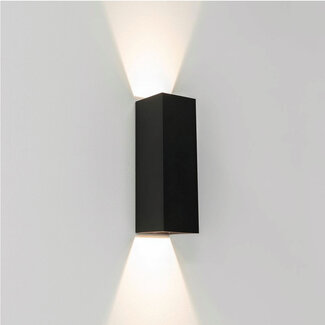 Artdelight Moderne Rechthoekige LED Wandlamp 25cm Zwart | Artdelight Vegas 250