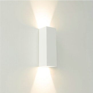 Artdelight Moderne Rechthoekige LED Wandlamp 25cm Wit | Artdelight Vegas 250