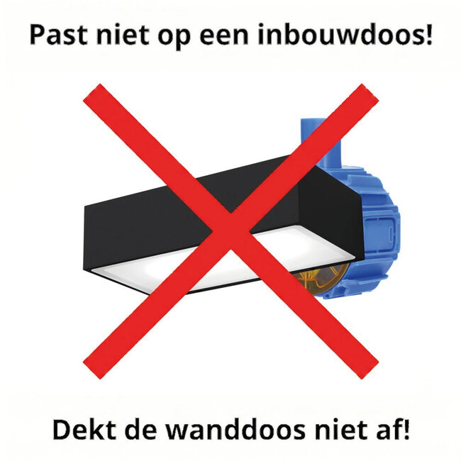 Industriële Rechthoekige LED Wandlamp Wit | Artdelight Eindhoven 150