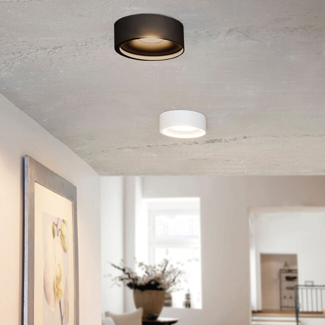 Ronde LED Design Plafondlamp Zwart | Artdelight Orlando