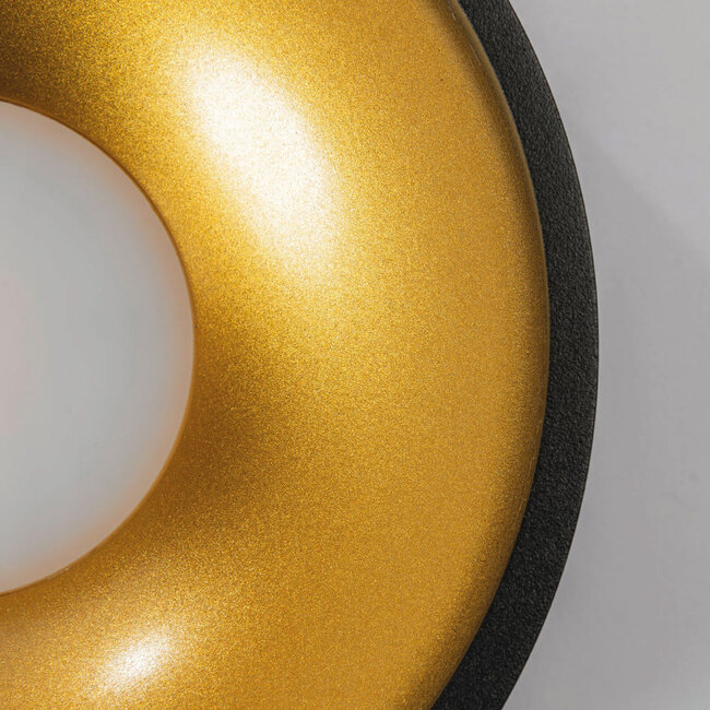 Ronde LED Design Plafondlamp Zwart/Mat Goud | Artdelight Orlando