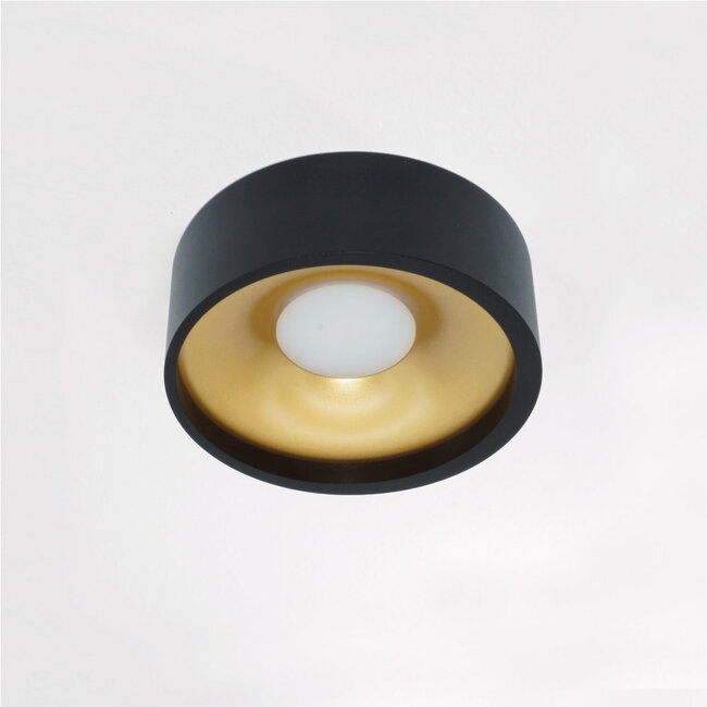 Ronde LED Design Plafondlamp Zwart/Mat Goud | Artdelight Orlando