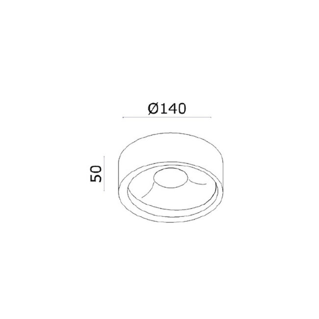 Ronde LED Design Plafondlamp Aluminium | Artdelight Orlando