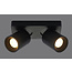 Moderne 2-lichts Spot met GU10 fittingen Zwart | Artdelight Megano 2L