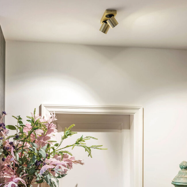 Moderne 2-lichts Spot met GU10 fittingen Goud | Artdelight Megano 2L