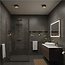 Ronde LED Plafondlamp IP54 Zwart/Mat Goud | Artdelight Oran