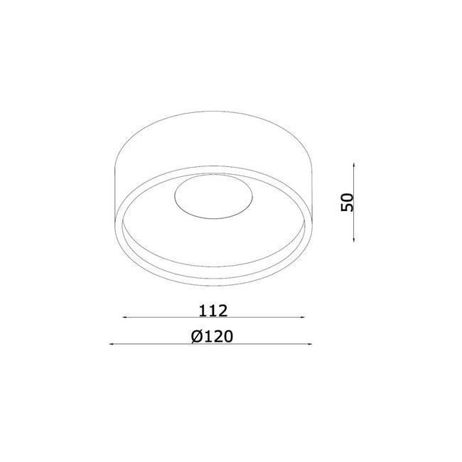 Ronde LED Plafondlamp IP54 Champagne | Artdelight Oran