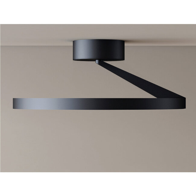 Industriële LED Design Plafondlamp Zwart | Artdelight Oregon