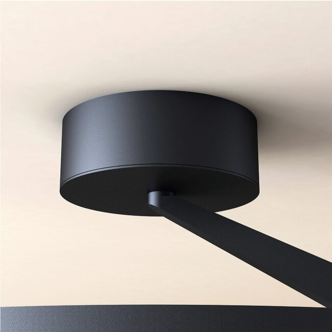 Industriële LED Design Plafondlamp Zwart | Artdelight Oregon