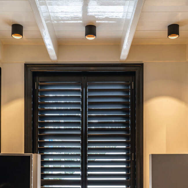 Industriële Moderne LED Plafondlamp Zwart/Mat Goud | Artdelight Orleans