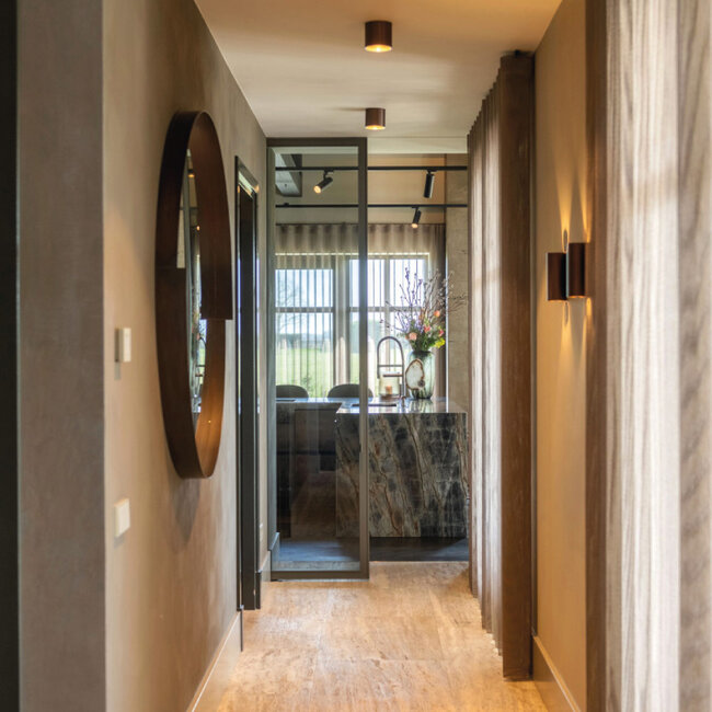 Industriële Moderne LED Plafondlamp Donker Brons | Artdelight Orleans