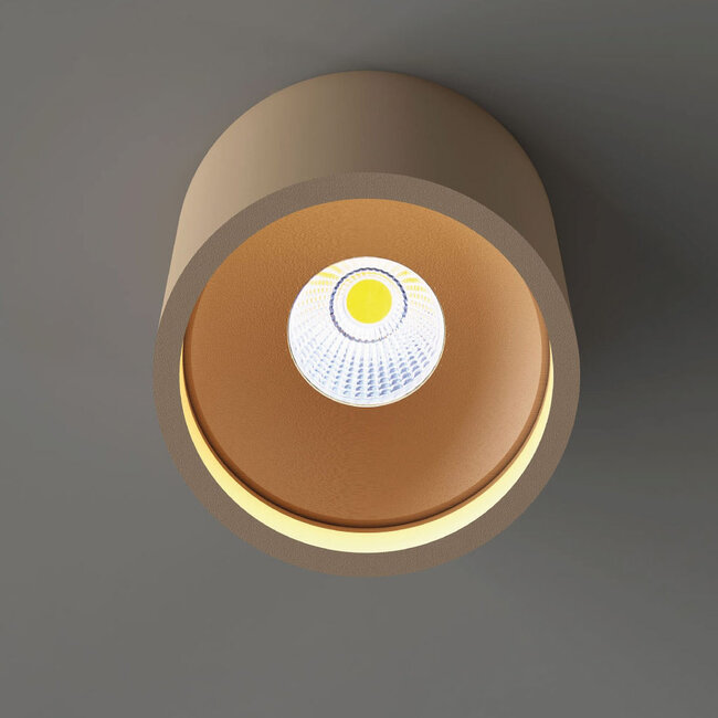 Industriële Moderne LED Plafondlamp Champagne | Artdelight Orleans