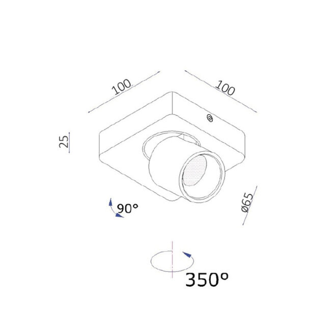 Moderne 1-lichts LED Design Spot Goud | Artdelight Laguna 1L
