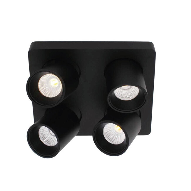 Moderne 4-lichts LED Design Spot Zwart | Artdelight Laguna 4L
