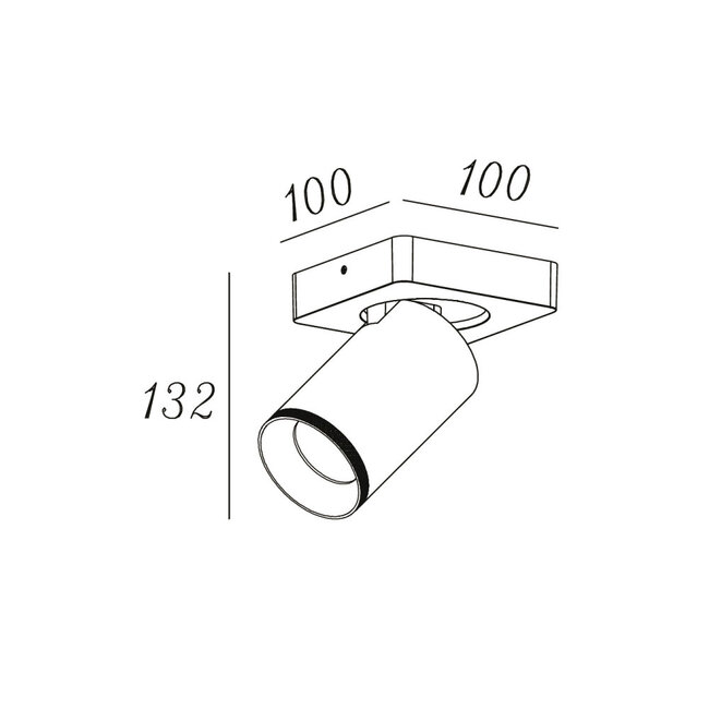 Moderne 1-lichts Badkamer Spot IP54 Zwart | Artdelight Mega 1L