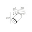 Moderne 1-lichts Badkamer Spot IP54 Wit | Artdelight Mega 1L