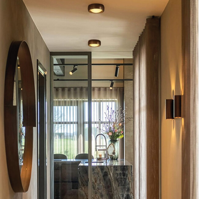 Moderne LED Design Plafondlamp Donker Brons | Artdelight Montana