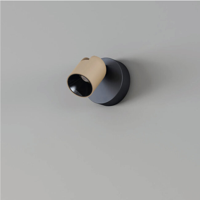 1-lichts LED Design Spot Zwart/Champagne | Artdelight Houston 1L