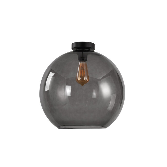 Ronde Glazen Plafondlamp 40cmØ met E27 Rookglas | Artdelight Marino