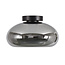 Ovale Glazen Plafondlamp 28cmØ met E27 Chroom | Artdelight Paradise