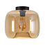Moderne Glazen Plafondlamp 28cmØ met E27 Amber | Artdelight Preston