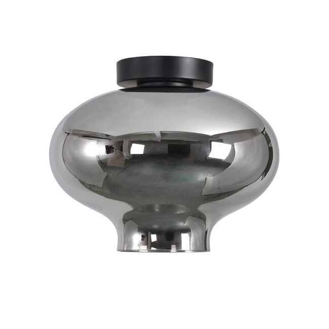 Moderne Glazen Plafondlamp 26,5cmØ met E27 Chroom | Artdelight Toronto