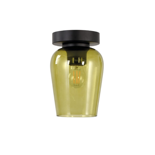 Moderne Glazen Plafondlamp 12,5cmØ met E27 Groen | Artdelight Tombo