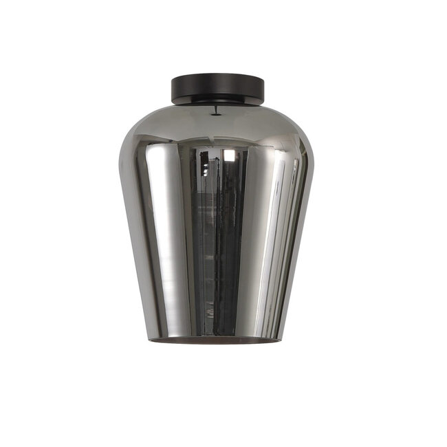 Moderne Glazen Plafondlamp 23cmØ met E27 Chroom | Artdelight Tombo