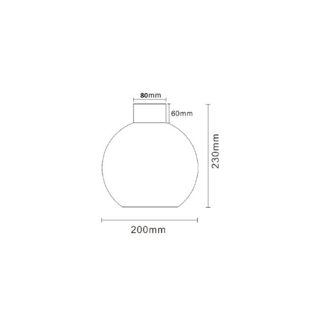 Glazen Design Plafondlamp 20cmØ met E27 Chroom/Transparant | Artdelight Rosario