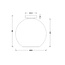 Glazen Design Plafondlamp 30cmØ met E27 Chroom/Transparant | Artdelight Rosario