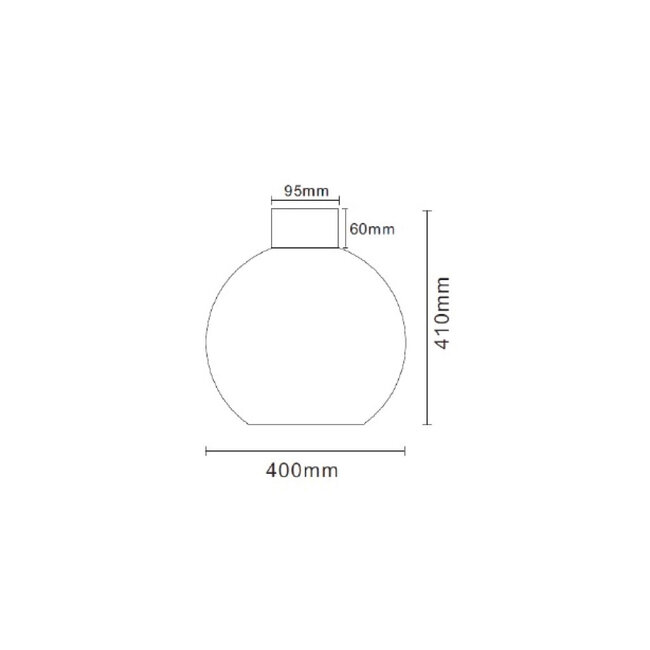Glazen Design Plafondlamp 40cmØ met E27 Chroom/Transparant | Artdelight Rosario