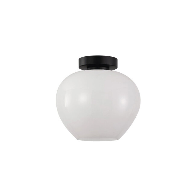 Landelijke Glazen Plafondlamp 24cmØ met E27 Melkglas | Artdelight Windsor