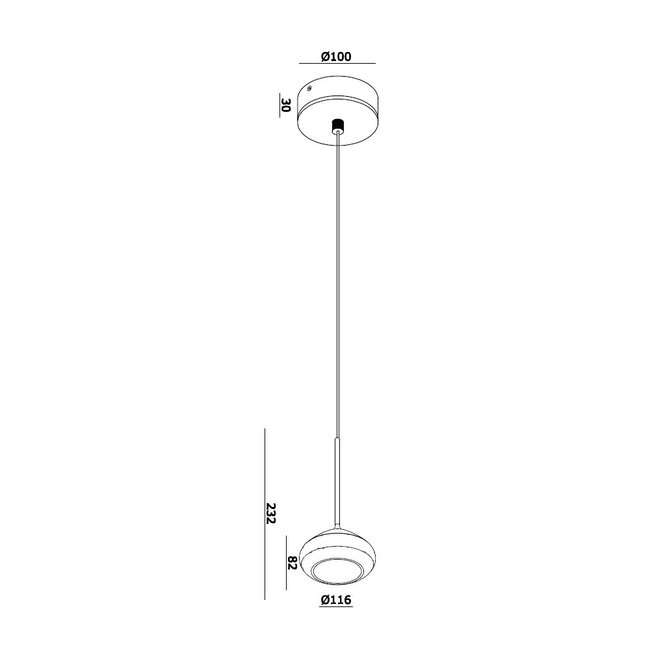 Moderne LED Design Hanglamp Zwart | Artdelight Phoenix