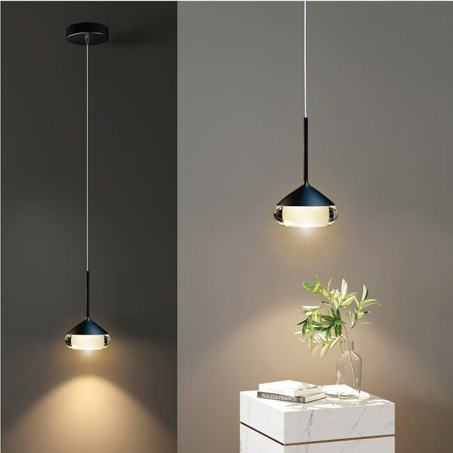 Moderne LED Design Hanglamp Zwart | Artdelight Phoenix
