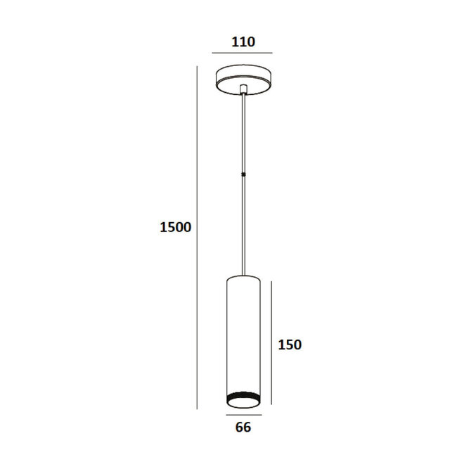 Industriële Hanglamp met GU10 fitting Champagne | Artdelight Milano 150