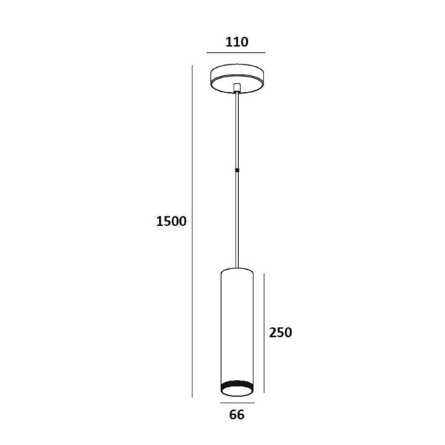 Industriële Hanglamp met GU10 fitting XL Goud | Artdelight Milano 250