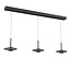 Moderne LED Design 3-lichts Hanglamp Zwart/Rookglas | Artdelight Madison