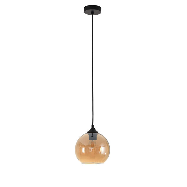 Ronde Glazen Hanglamp 20cmØ met E27 Amber | Artdelight Marino