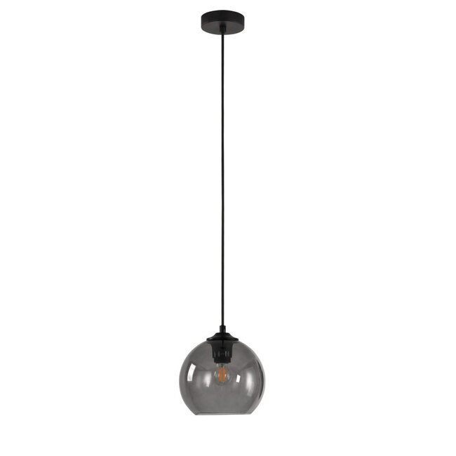 Ronde Glazen Hanglamp 20cmØ met E27 Rookglas | Artdelight Marino
